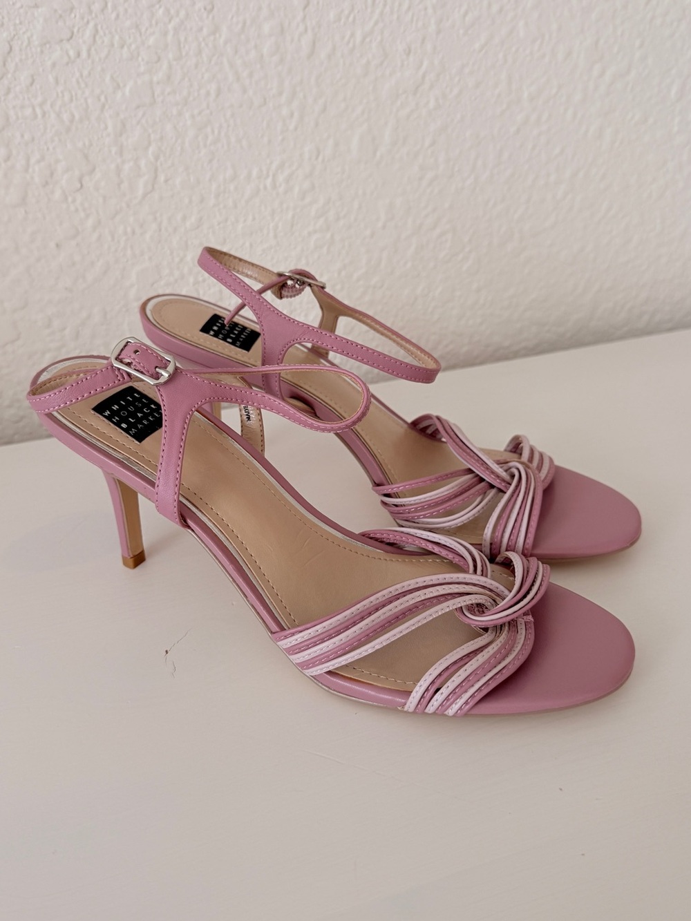 White House Black Market Pink Strappy Heels – Size 8M